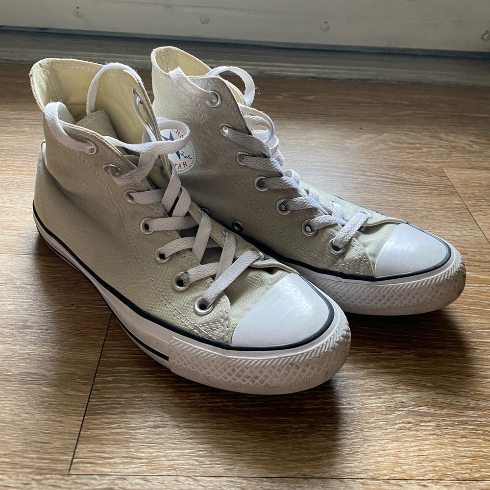 Light Gray Converse High Tops